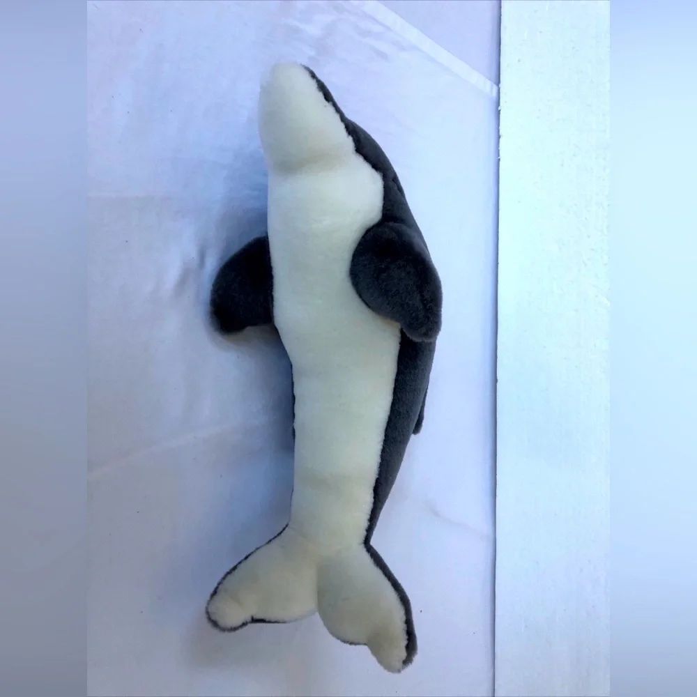 Dolphin Plush Toy Unbranded 14” Stuffed Animal Gray Soft Ocean